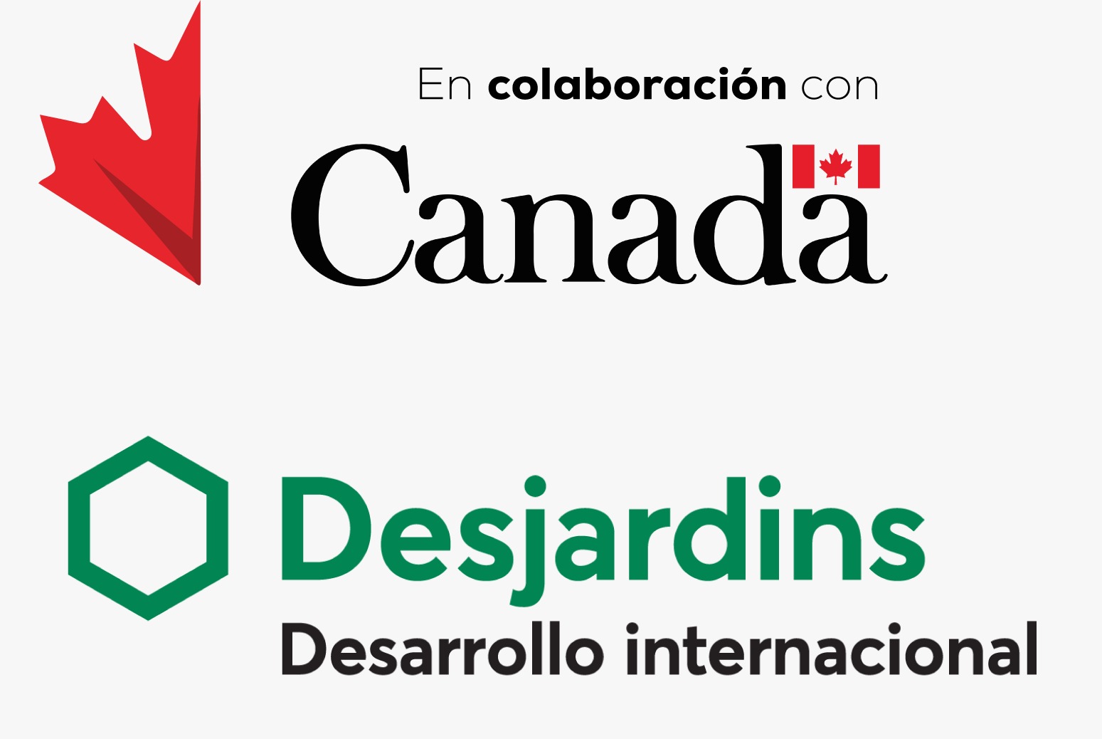 En colaboración con Canadá - Desjardins Desarrollo Internacional